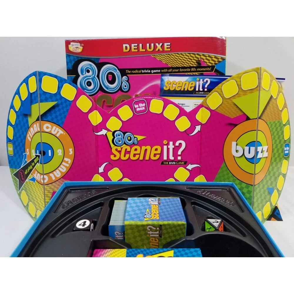 Scene It '80s Deluxe Edition DVD Trivia Game 2009 Complete Board Game